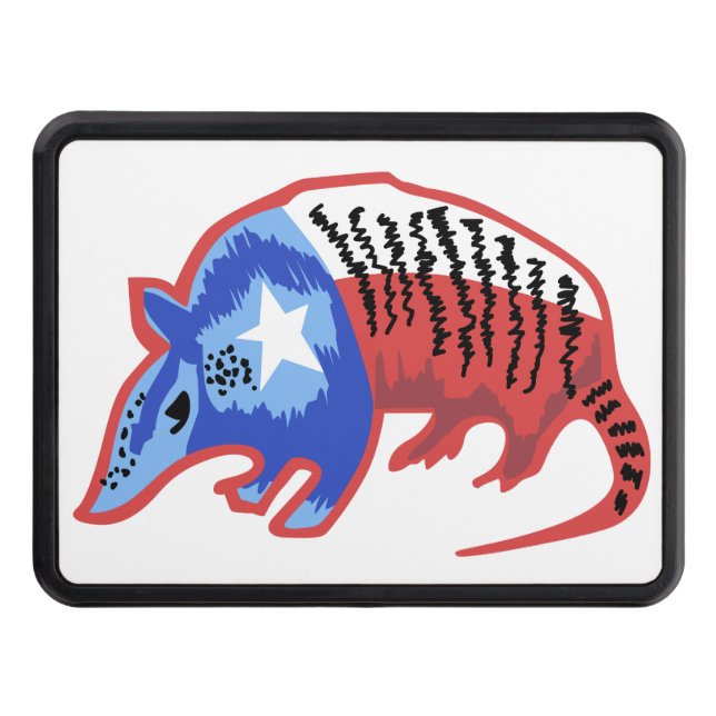 Texas Armadillo Trailer Hitch Cover (Front)