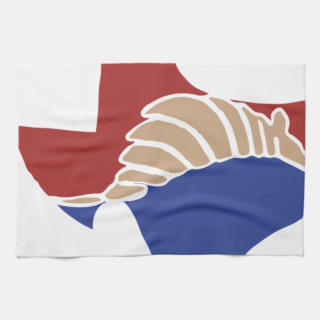 Texas Armadillo - TX State Design Kitchen Towel (Horizontal)