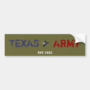 TEXAS ARMY BUMPER STICKER