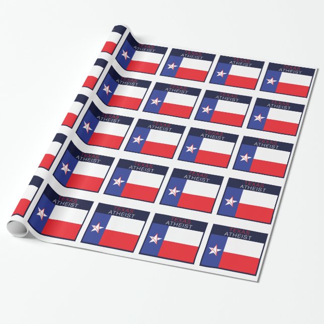Texas Atheist Wrapping Paper (Unrolled)