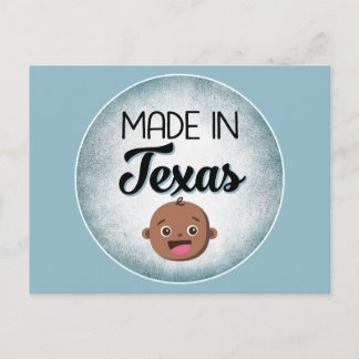 Texas Baby Funny Blue African American Black Baby Postcard