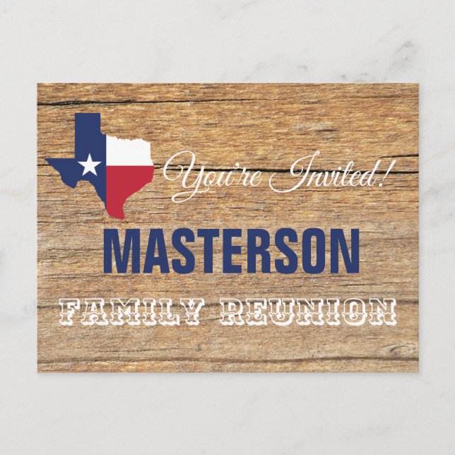 Texas Barnwood Family Reunion Invitation (Devant)