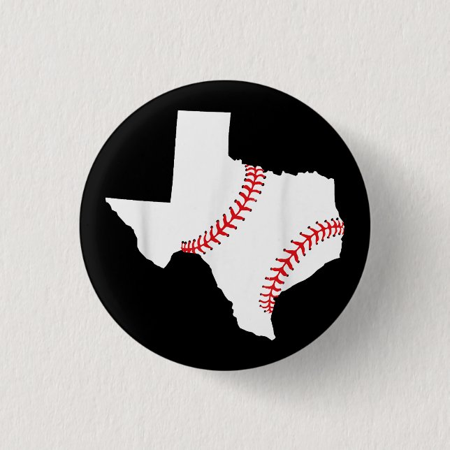 Texas Baseball State funny Texas Baseball  1 Inch Round Button (Front)