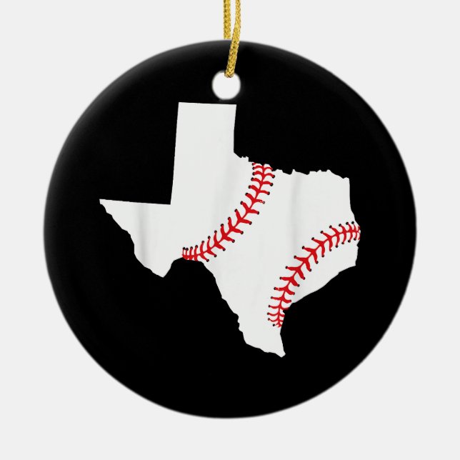 Texas Baseball State funny Texas Baseball  Ceramic Ornament (Front)