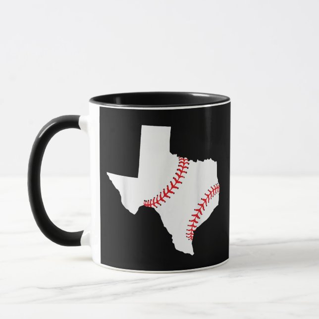 Texas Baseball State funny Texas Baseball  Mug (Left)