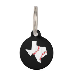 Texas Baseball State funny Texas Baseball Pet Tag