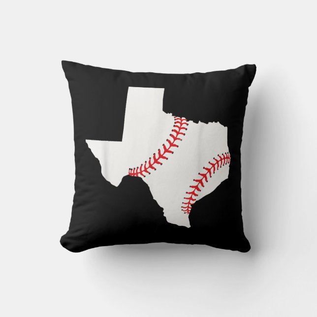 Texas Baseball State funny Texas Baseball  Throw Pillow (Front)