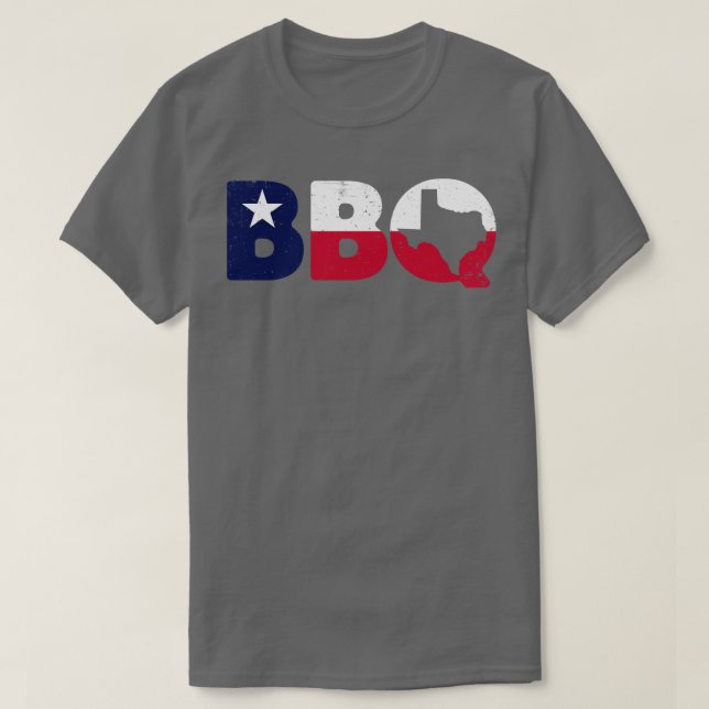 Texas BBQ Barbecue T-Shirt (Design Front)