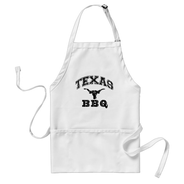 Texas BBQ Custom Black Logo Standard Apron (Front)