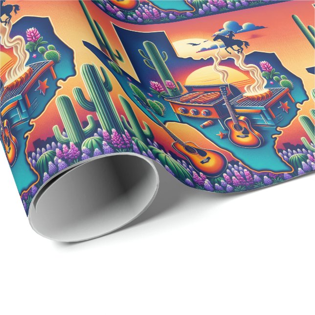 Texas BBQ Party 2 Wrapping Paper (Roll Corner)