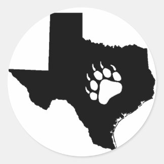 Texas Bear Classic Round Sticker