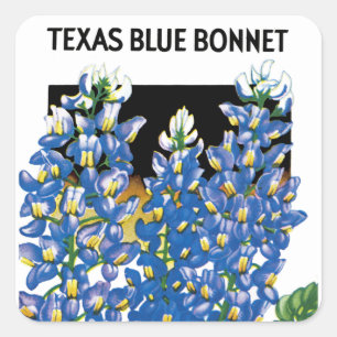 Texas Blue Bonnet Étiquette de paquets de semences