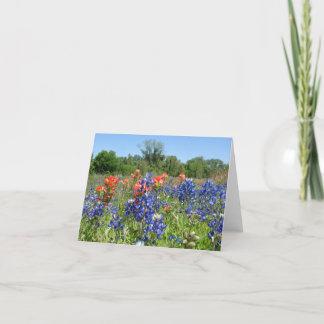 Texas Bluebonnet et Carte pour notes de pinceau