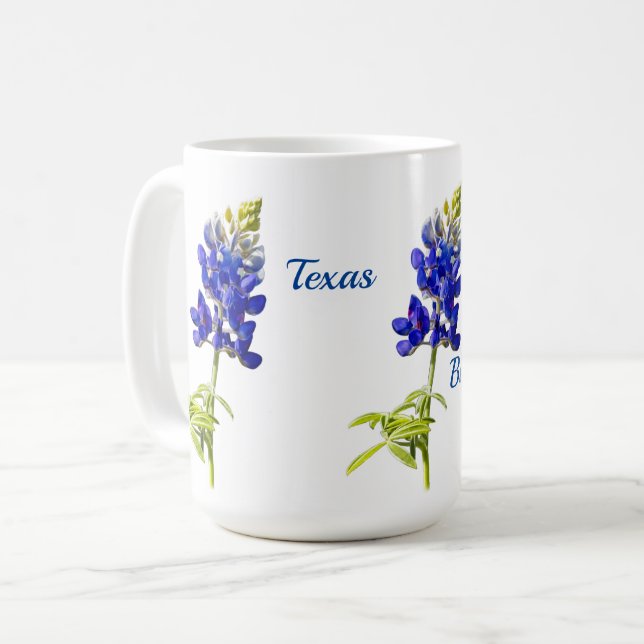 Texas Bluebonnet Flowers Mug (Front Left)