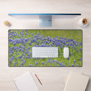 Texas Bluebonnet Flowers Wild Flower Art Desk Mat