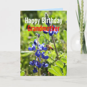 Texas Bluebonnet Grandmother Happy Birthday Card
