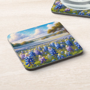 Texas Bluebonnet Meadow Landscape Coaster