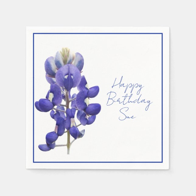 Texas Bluebonnet Napkins (Front)