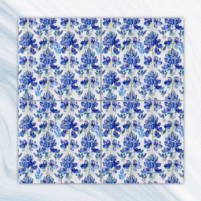 Texas Bluebonnet Pattern, Blue Floral Repeating Tile (Creator Uploaded)