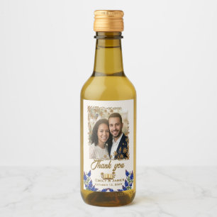 Texas Bluebonnet Photo Wedding Favour Wine Label