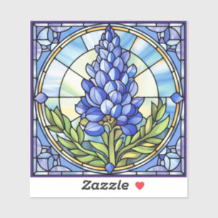 Texas Bluebonnet Stained Glass