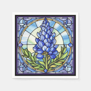 Texas Bluebonnet Stained Glass Napkin
