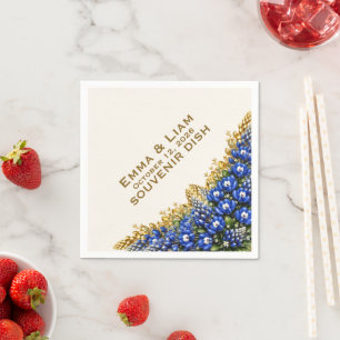 Texas Bluebonnet Wedding Napkin