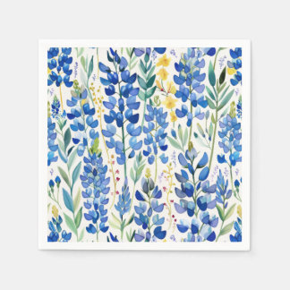 Texas Bluebonnet Wildflower Pattern Napkin