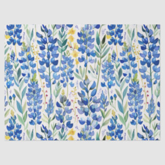 Texas Bluebonnet Wildflower Pattern Tissue Paper