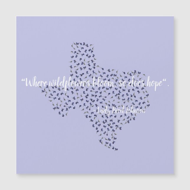Texas Bluebonnet Wildflowers Message Texas Gift  (Front)