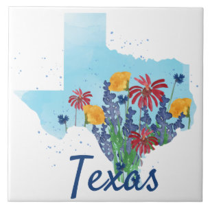Texas Bluebonnet Wildflowers Tile