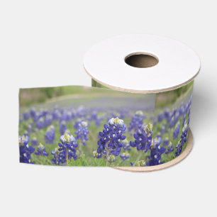 Texas Bluebonnets Blue Flowers Texan Floral Grosgrain Ribbon