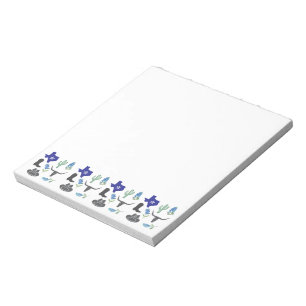Texas Bluebonnets Blue flowers watercolor Notepad