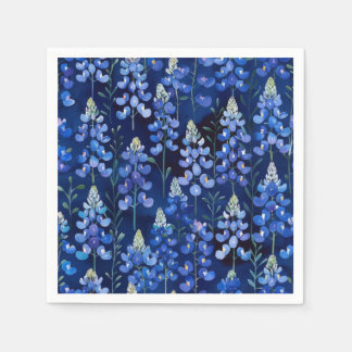 Texas Bluebonnets Blue Wild Flowers Pattern Napkin