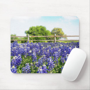 Texas Bluebonnets by Country Fence Art Mouse Pad