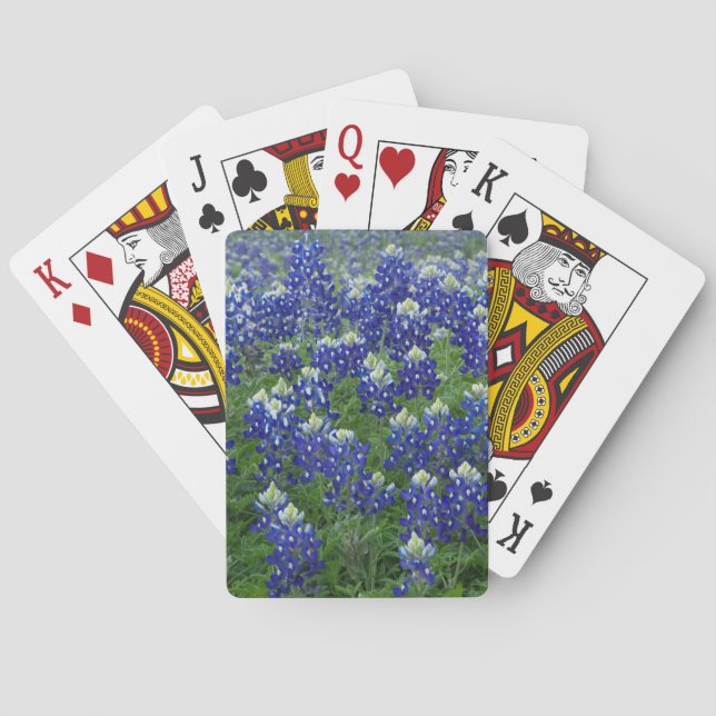 Texas Bluebonnets Field Photo Playing Cards (Back)