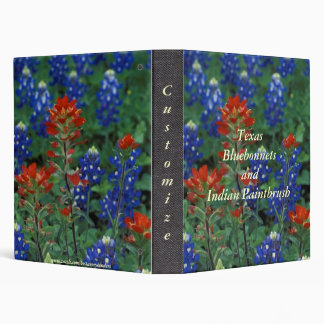 Texas Bluebonnets/Indian Paintbrush Avery Binder