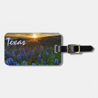 Texas bluebonnets luggage tag