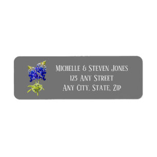 Texas Bluebonnets on Dark Grey, Spring Wedding