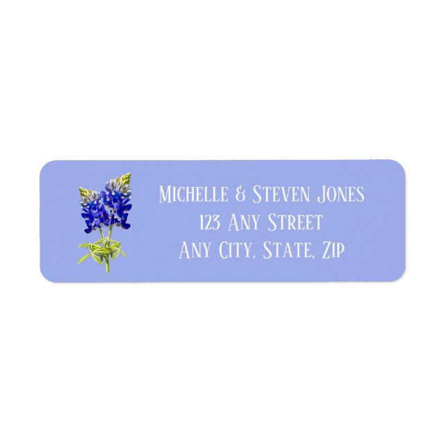 Texas Bluebonnets on Slate Blue, Spring Wedding (Front)