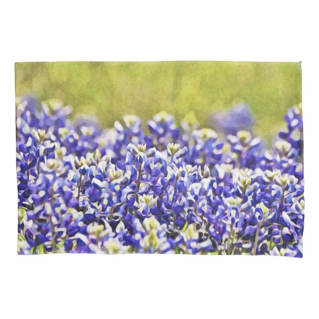 Texas Bluebonnets Pillow Case (Front)