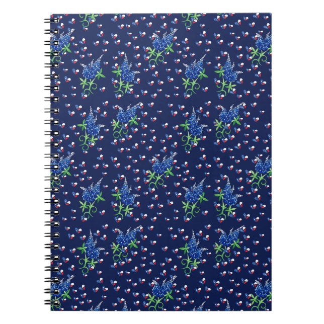 Texas Bluebonnets Texan Lone star  Notebook (Front)