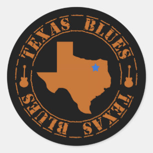 Texas Blues Classic Round Sticker