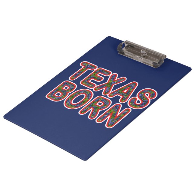 Texas Born Bluebonnet Clipboard (Angled)
