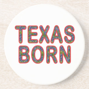 Texas Born Bluebonnet Coaster