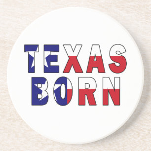 Texas Born Flag Coaster