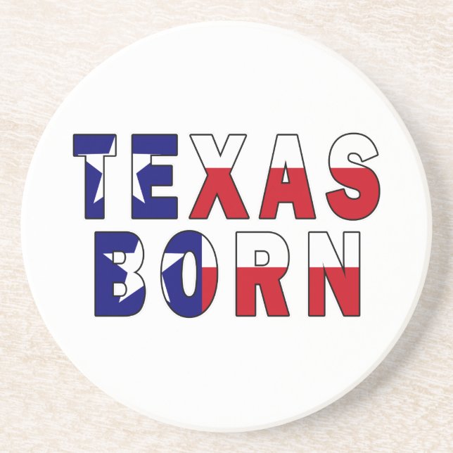 Texas Born Flag Coaster (Front)