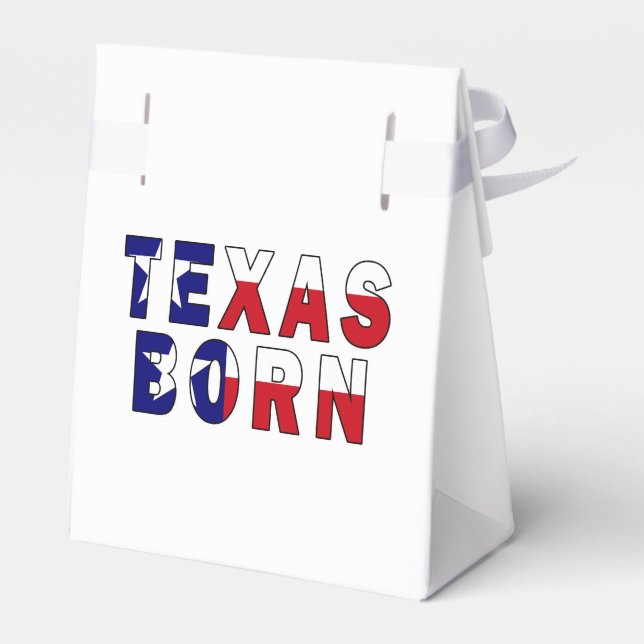 Texas Born Flag Favor Box (Back Side)
