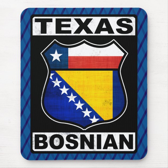 Texas Bosnian American Sign Mousemat Mouse Pad (Front)