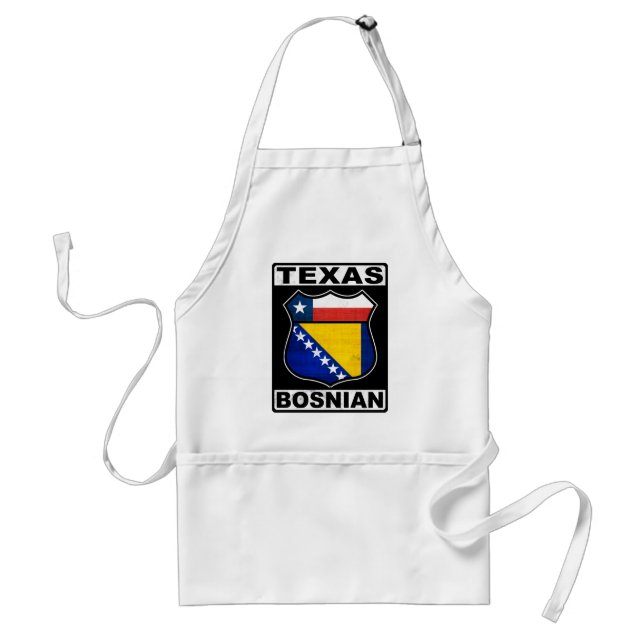 Texas Bosnian American Sign Standard Apron (Front)